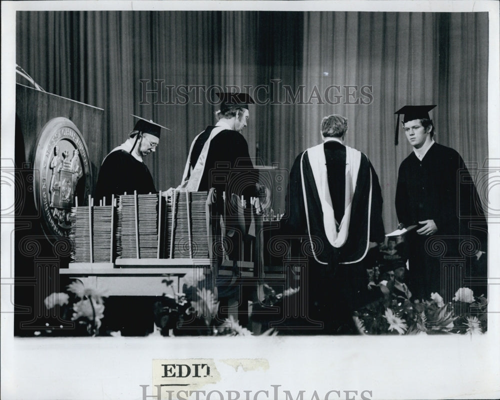 1973 MIT Commencement MIT President Jerome Wiesner-Historic Images