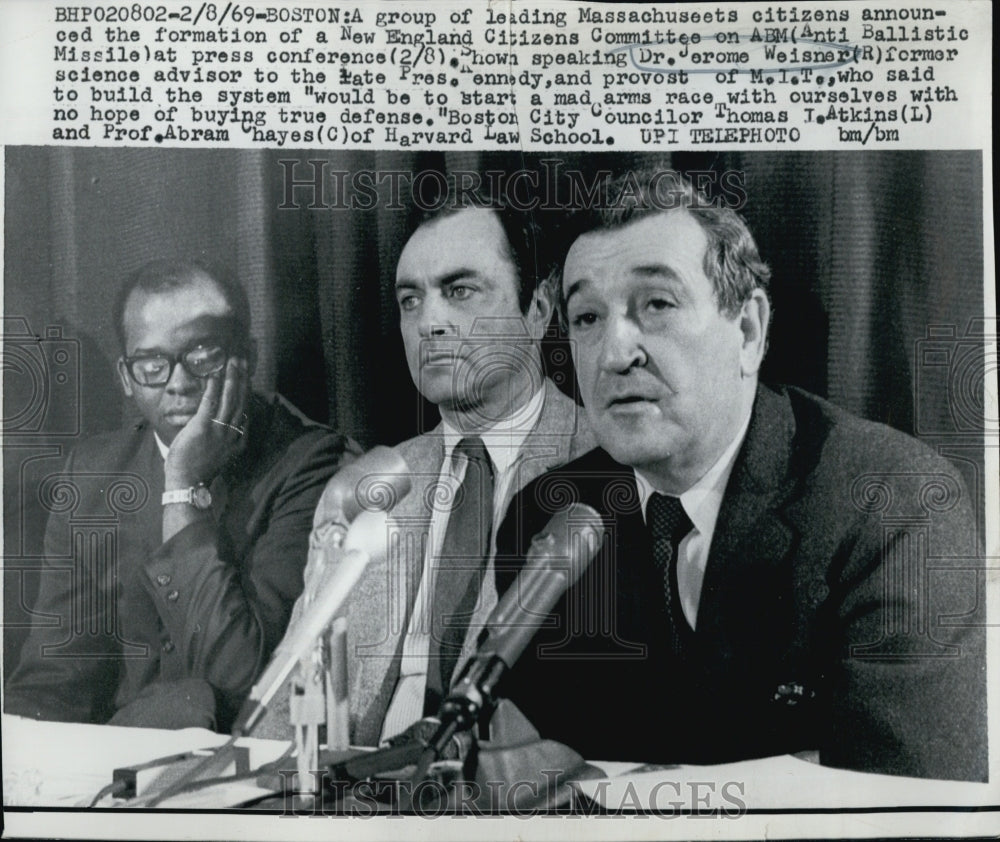 1969 New England Citizens Committee Anti Ballistic Missile Dr Jerome-Historic Images