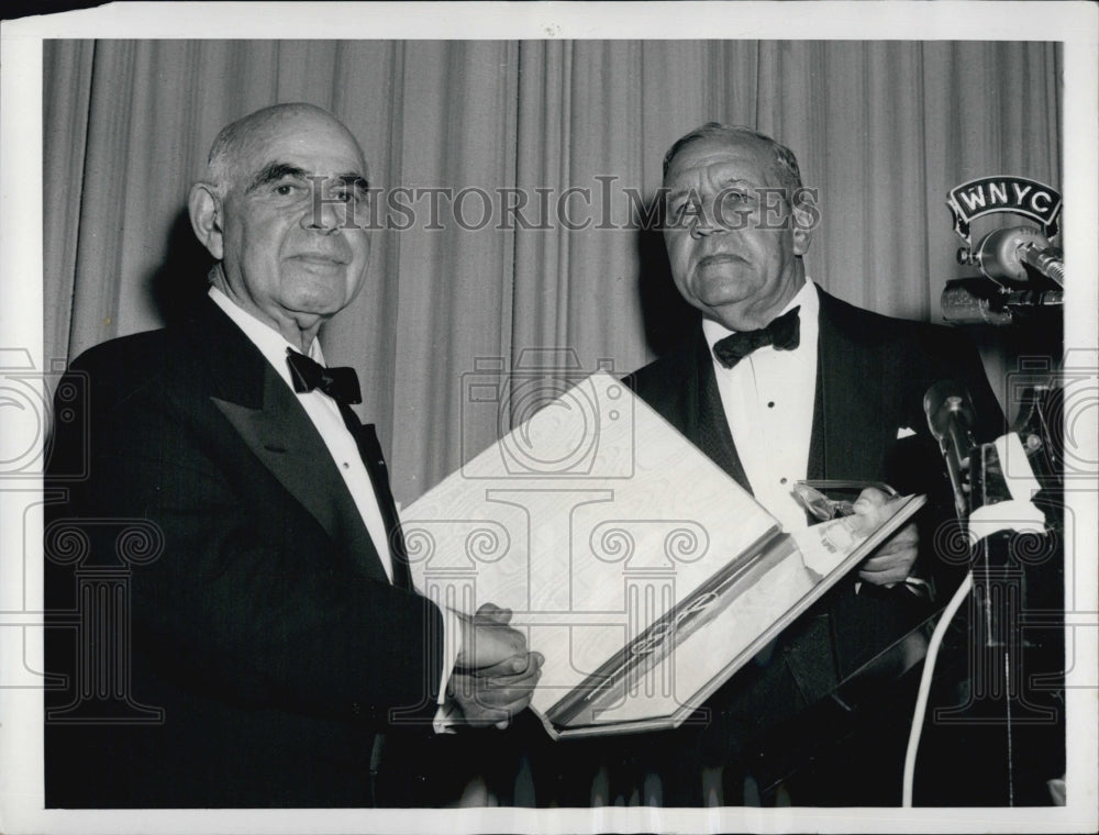 1956 Senator Herbert Lehman Receiving Philip Murray Award Dr Tobias-Historic Images