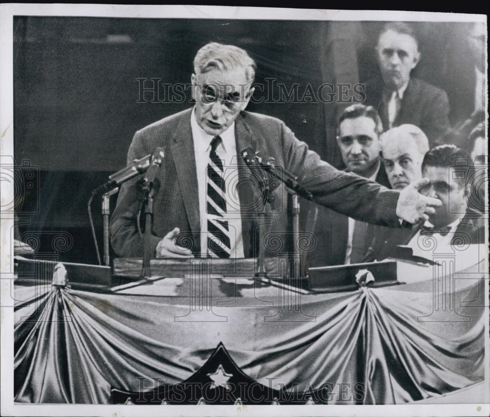 1956 Rep John McCormack of Mass Speaking At Convention-Historic Images