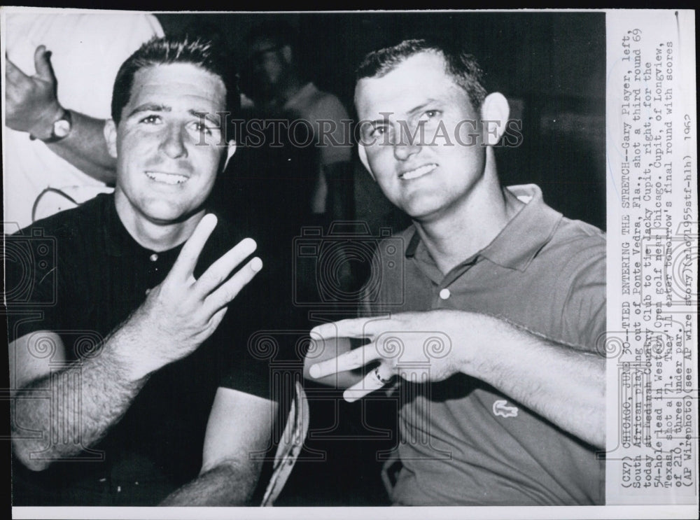 1962 Gary Player & Jacky Cupit Tied at Western Open Golf Tournament-Historic Images