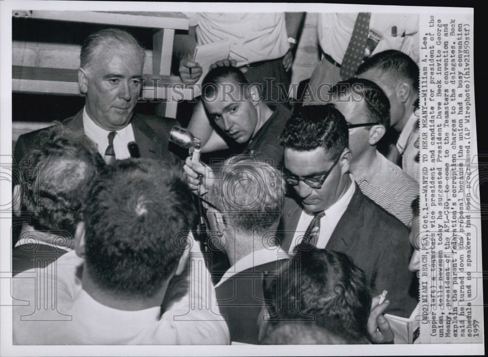 1957 William Lee Teamster VP Candidate for Pres Union-Historic Images