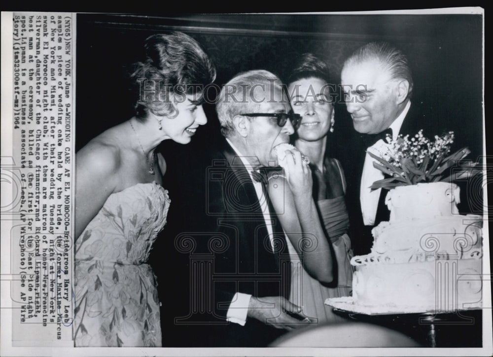 1964 MillionaireHarry Leeb & Wife Former Maxine Marcus at Reception-Historic Images