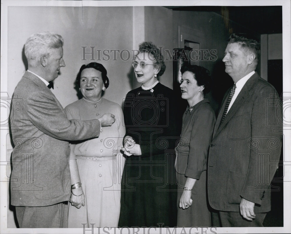 1957 Richard J. Healey Pins Emblems On Dorothy Stearns & Hyde Park-Historic Images