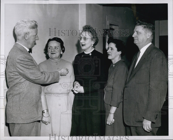 1957 Richard J. Healey Pins Emblems On Dorothy Stearns & Hyde Park ...