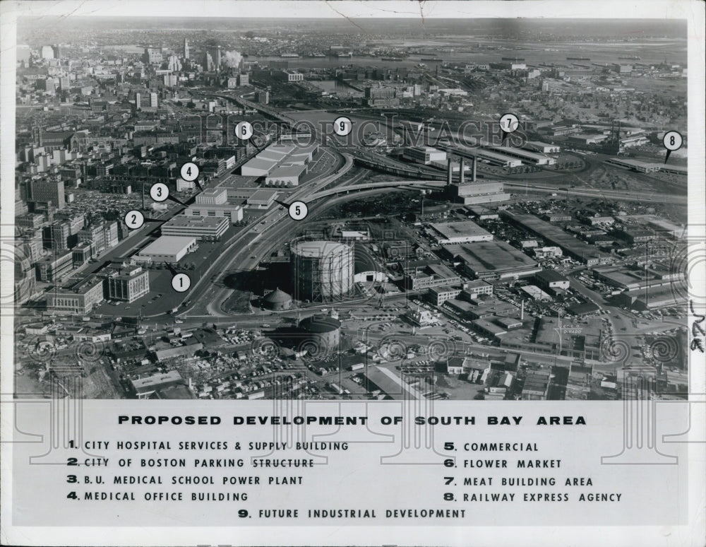 1965 Proposed Development of South Bay Area Boston-Historic Images