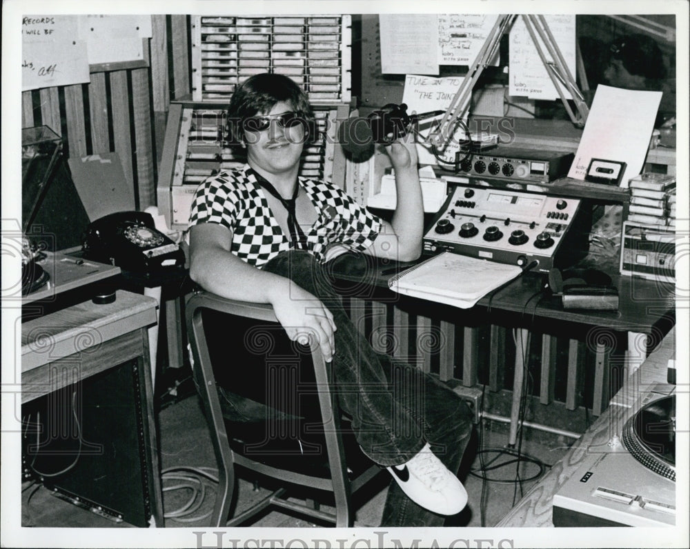 1982 Guy Leger Age 14 DJ at WBRS Radio Station-Historic Images