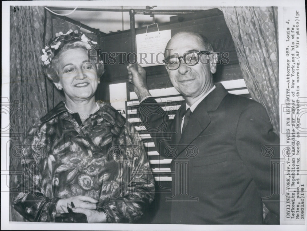 1961 Attorney General Louis Lefkowitz &amp; his Wife Helen-Historic Images