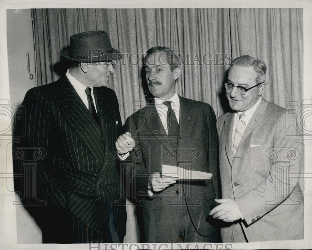 1958 Francis Lederer Actor, Mordecai Kidron at Luncheon For Israel-Historic Images