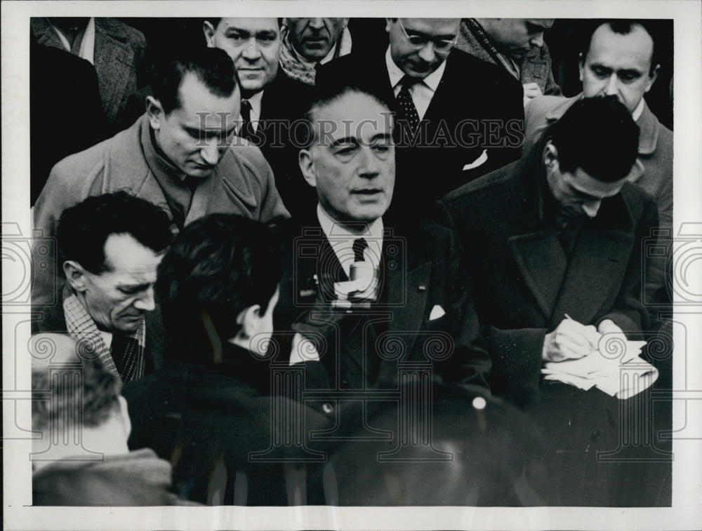 1953 French Premier Rene Mayer Announces Cabinet News Conference-Historic Images