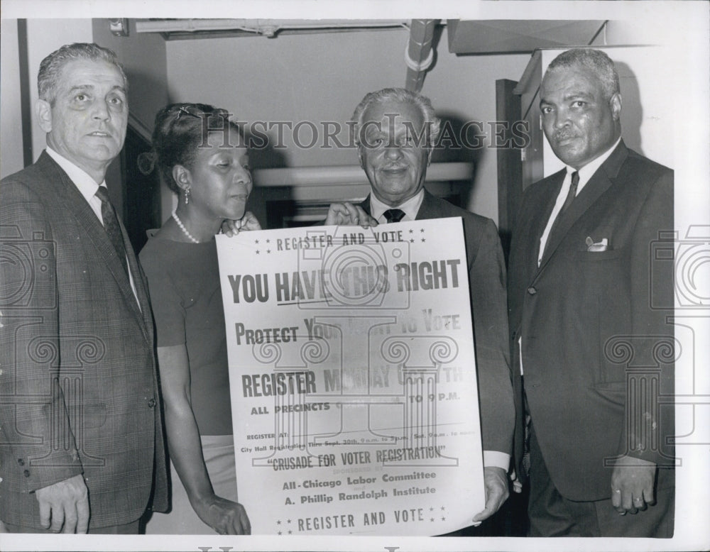 1968 Edward Maleno, Mrs. Maida Springer, Phillip Kramer, Jim Lebow-Historic Images