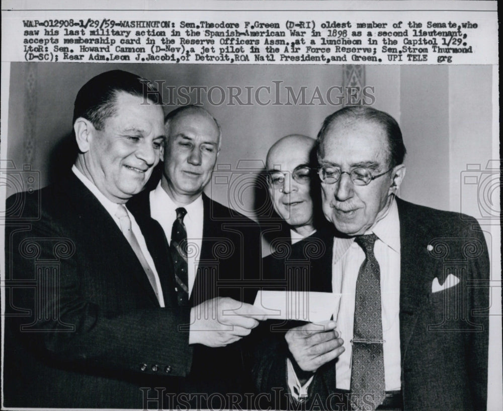 1959 Sen. Theodore Green, Sen. Howard Cannon, Sen. Strom Thurmond-Historic Images