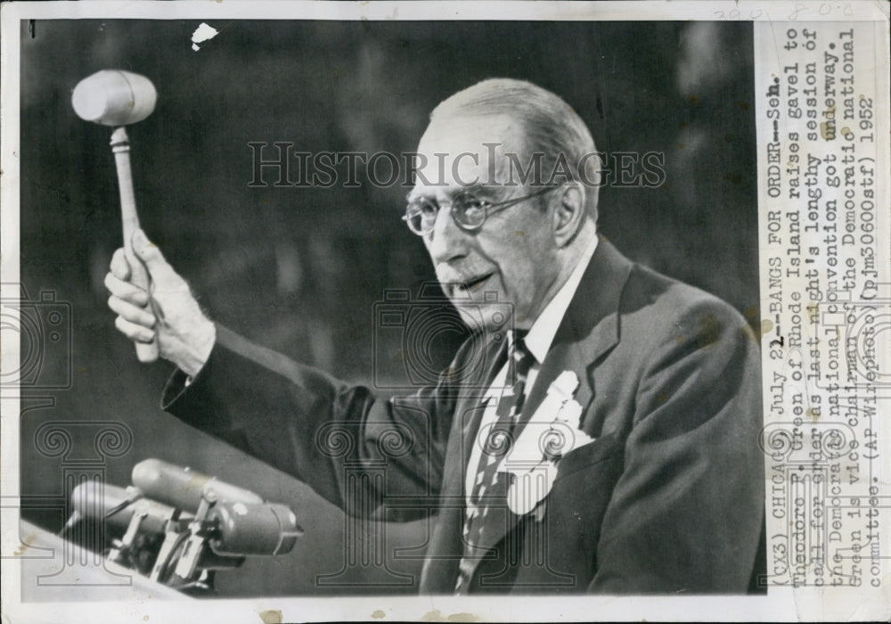 1952 Senator Theodore Green at Democratic National Convention-Historic Images