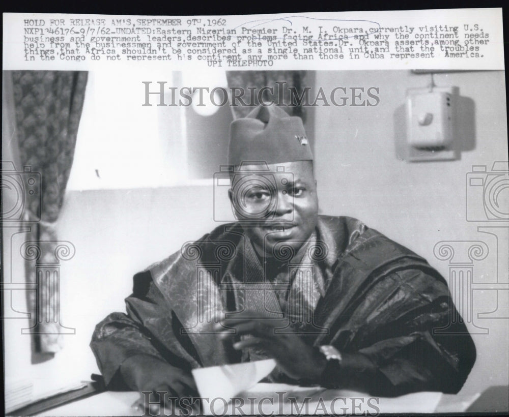 1962 Dr.M.L. Okpara, Eastern Nigerian Premier.-Historic Images