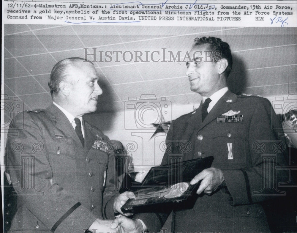 1962 Lt General Archie Old Jr & Major General Autsin David Air Force-Historic Images