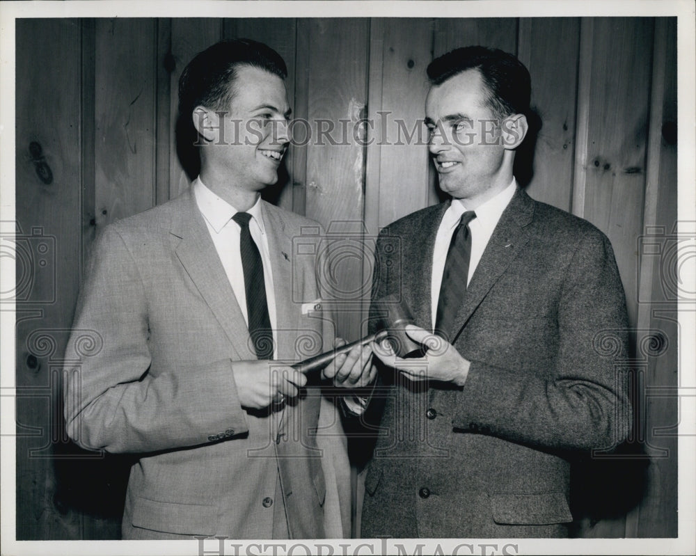 1959 Gerald Mayo Pres of Jr Chamber &amp; Edward Heiman Past President-Historic Images