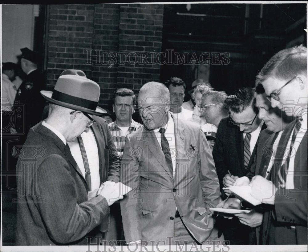 1961 District Atty John Droney scene of East Cambridge jail break-Historic Images