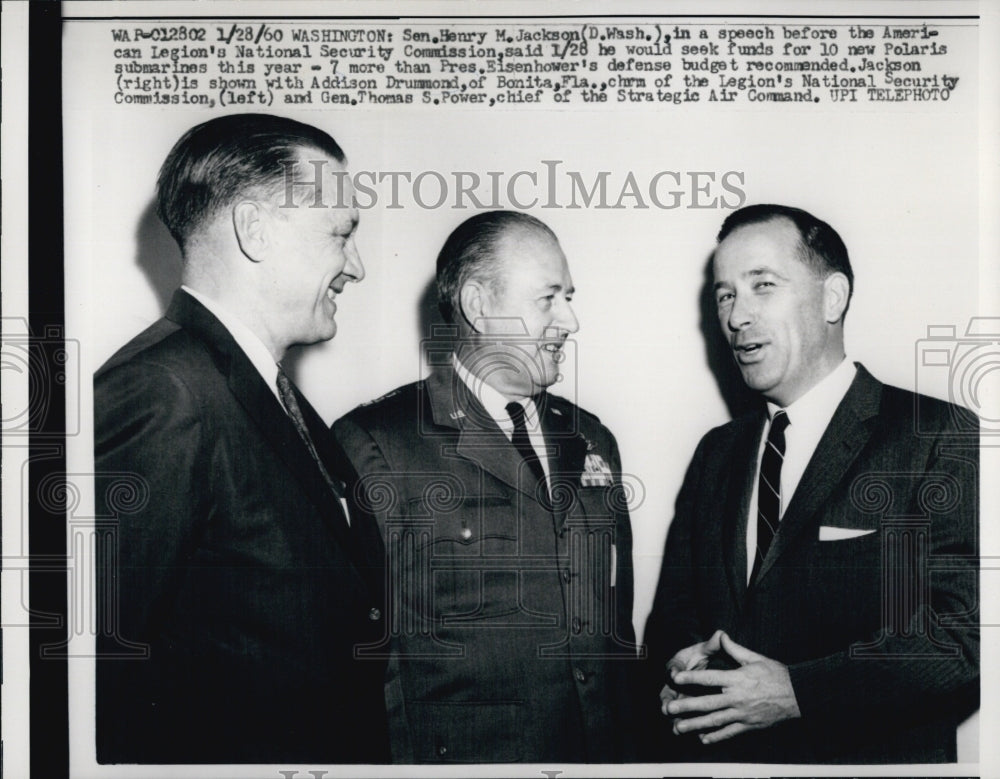 1960 Sen Henry Jackson American Legion's National Security Com-Historic Images