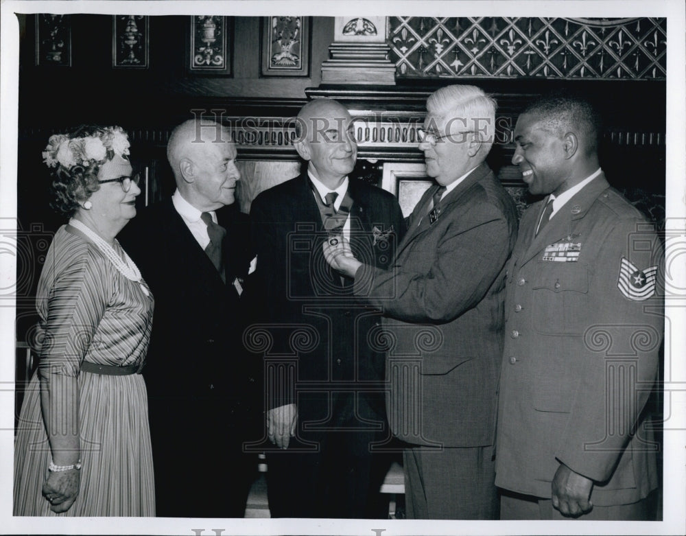 1963 Award Ceremony Ms Ida Woodard Col William Drummy-Historic Images