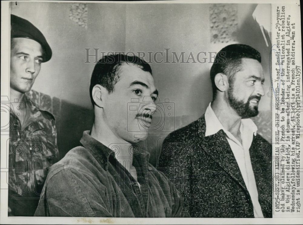 1957 Algerian Rebel Chief Yacef Saadi-Historic Images