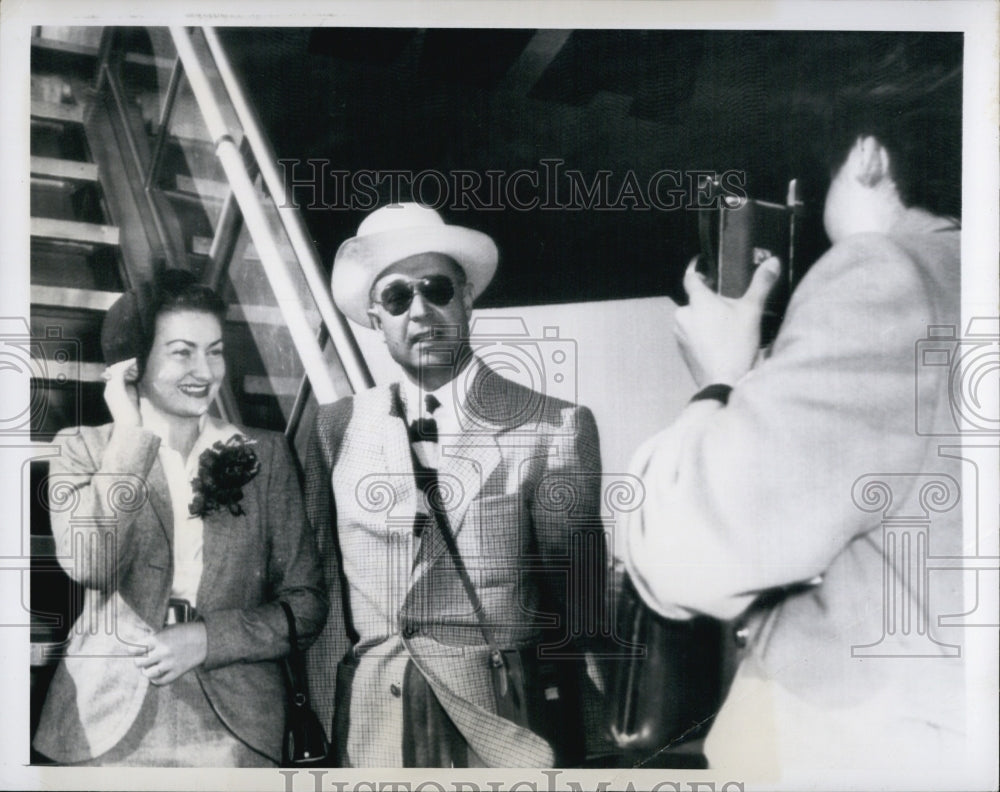 1950 Press Photo Princess Faika and Fouad Sadek in San Francisco - Historic Images