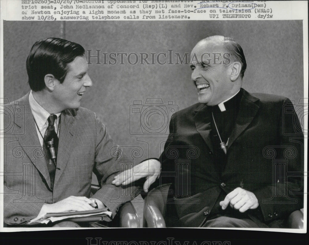 1970 John McGlennon &amp; Rev Robert F Drinan-Historic Images