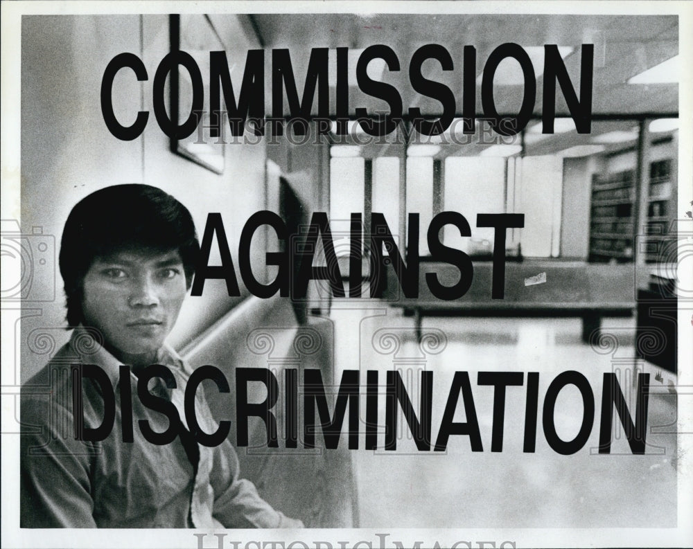 1987 Cambodian refugee Hak Ok at discrimination hearing-Historic Images