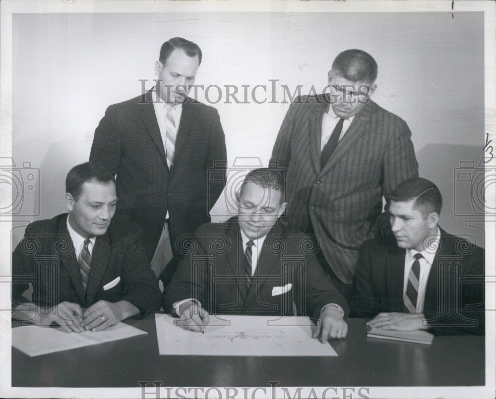 1962 Press Photo CSU coaches M Lude,L Baker,J Cribari,P Lanham &amp; B Craver - Historic Images