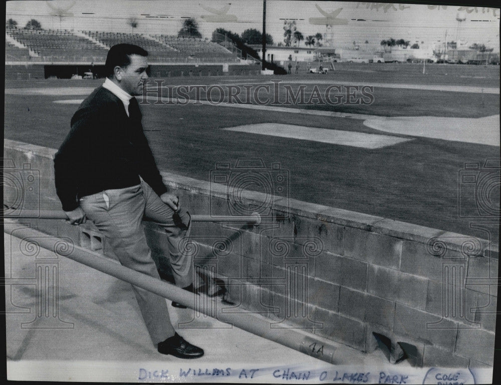 1969 Press Photo Dick Williams Boston Red Sox Baseball Manager During Training - Historic Images