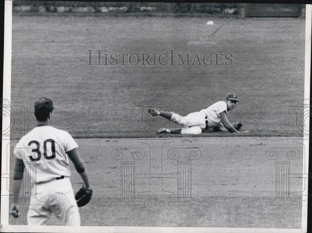 1967 Press Photo Cubs shortstop Don Kessinger in action - Historic Images