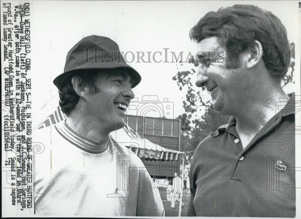 1971 Press Photo Greater Hartford Open golf,Dave hill &amp; JC Snead - Historic Images