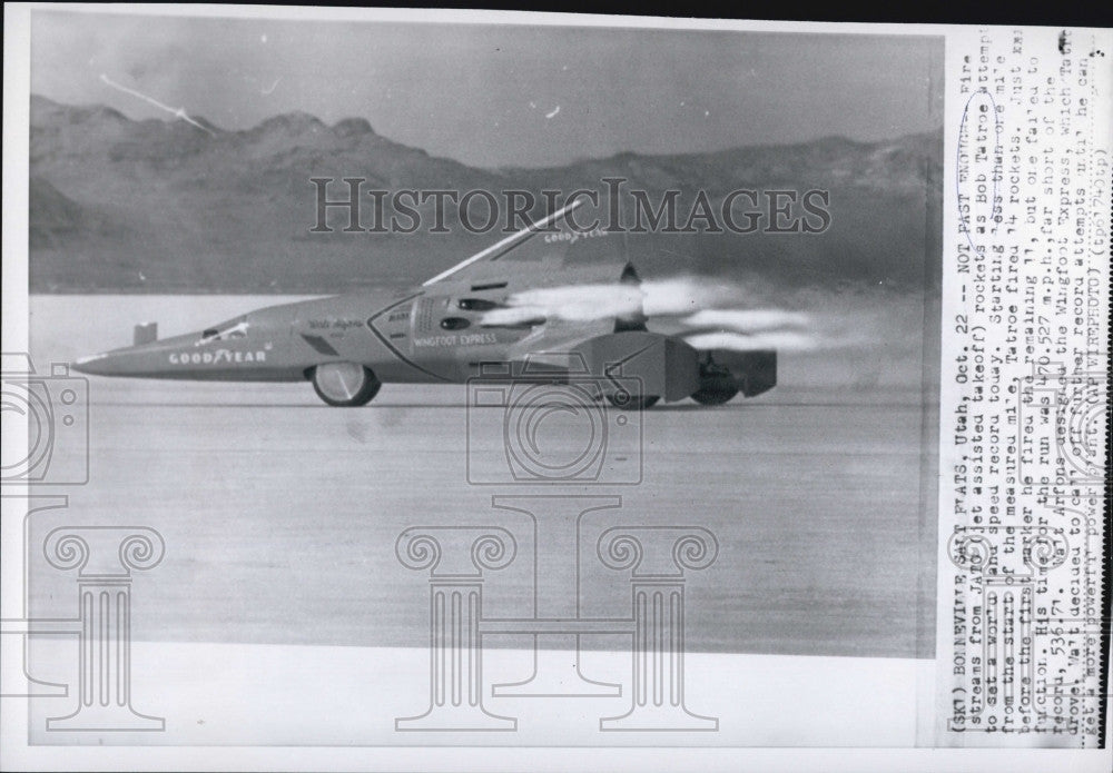 1965 Press Photo Bob Tatroe world&#39;s land speed record. - Historic Images