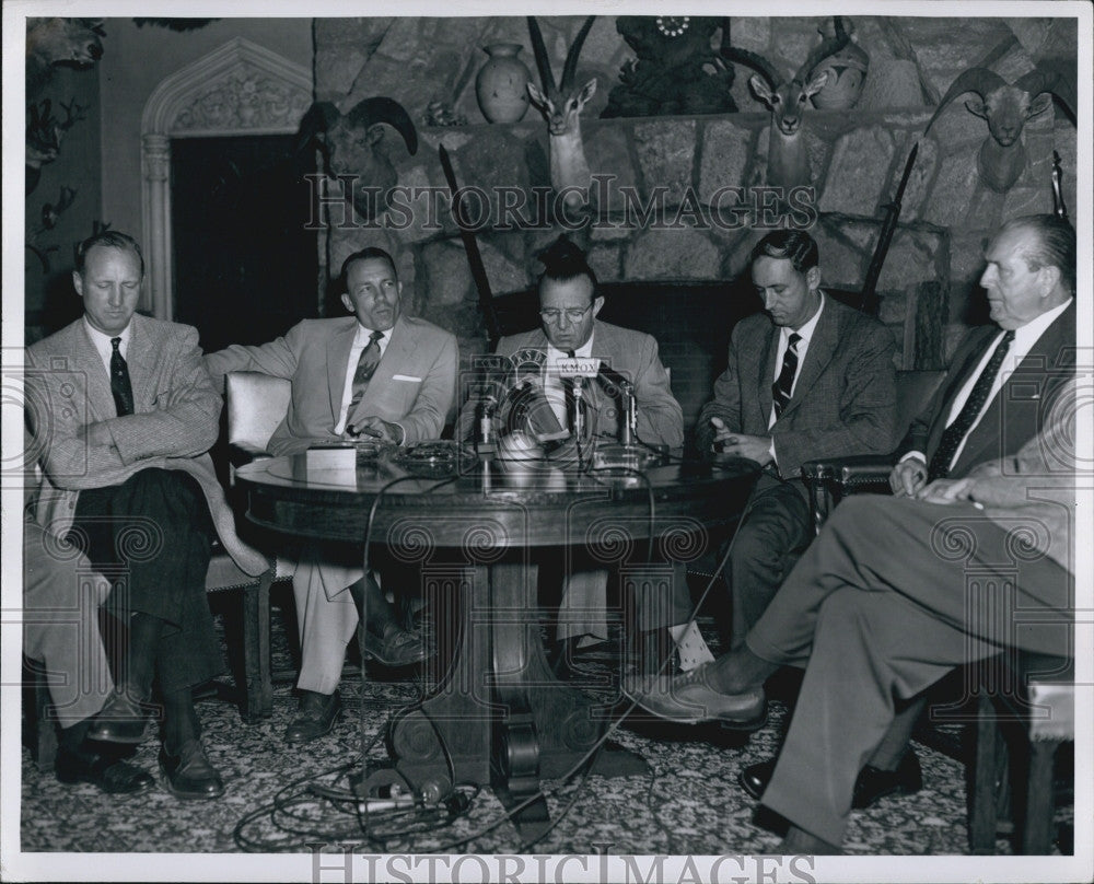 1955 Press Photo D Walker,E Stanley,A Busch,H Walker,E Anheuser,D Meyer - Historic Images