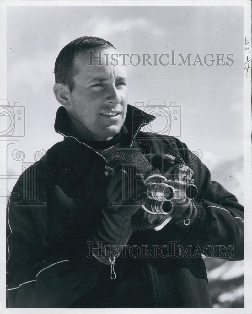 1984 Press Photo Dick Barrymore, Producer-Skier. - Historic Images