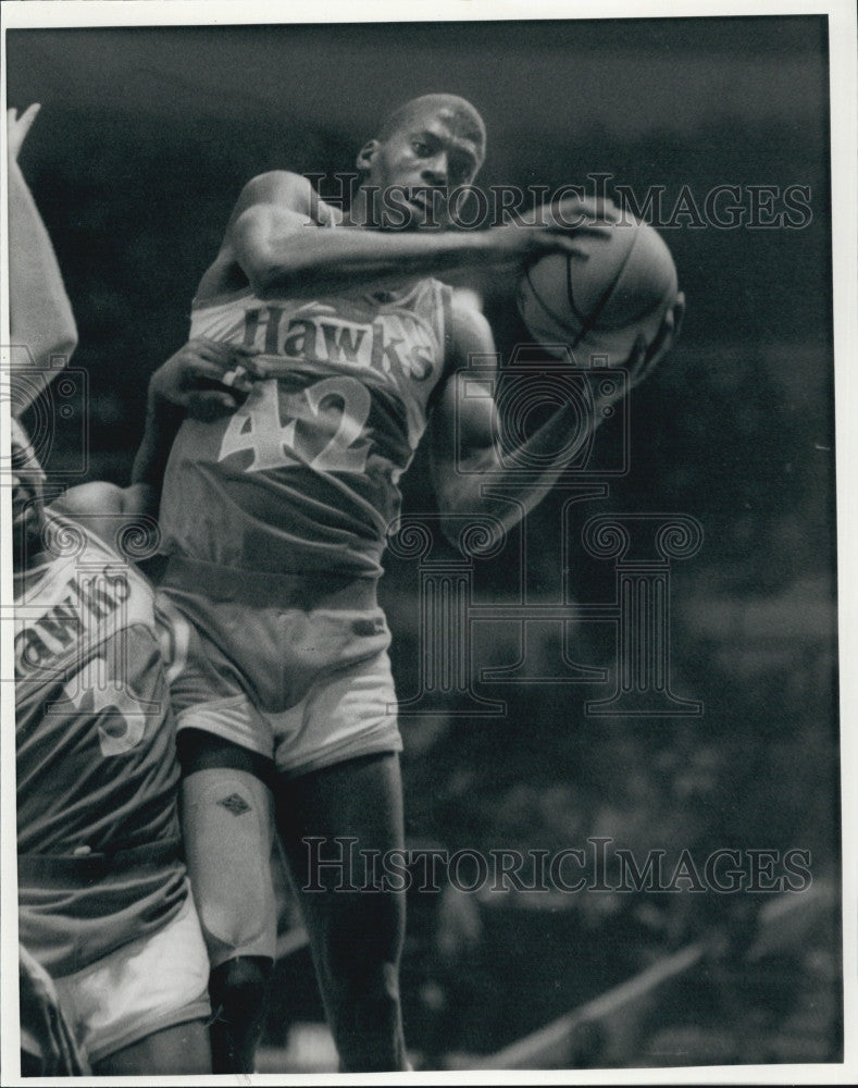 1984 Press Photo Kevin Willis Of The Atlanta Hawks - Historic Images