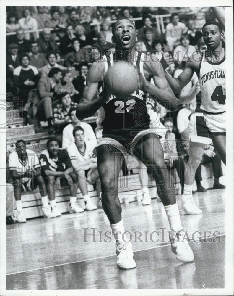 1987 Press Photo LaSalle Player Lionel Simmons - Historic Images