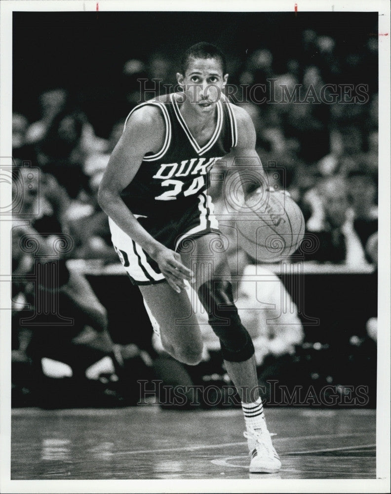 1984 Press Photo Duke University basketball player Johnny Dawkins - Historic Images