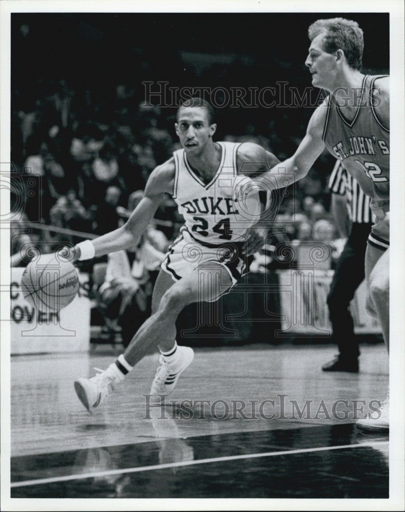 1986 Press Photo Johnny Dawkins, Duke University basketball player - Historic Images