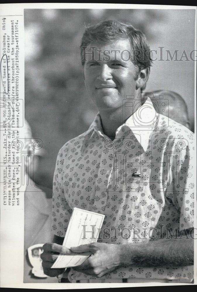 1974 Press Photo Ed Sneed, Player at the Greater Milwaukee Open - Historic Images