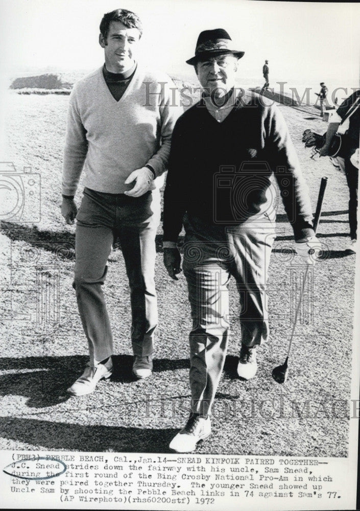 1972 Press Photo J.C. Snead and Uncle at the Bing Crosby Pro-Am - Historic Images