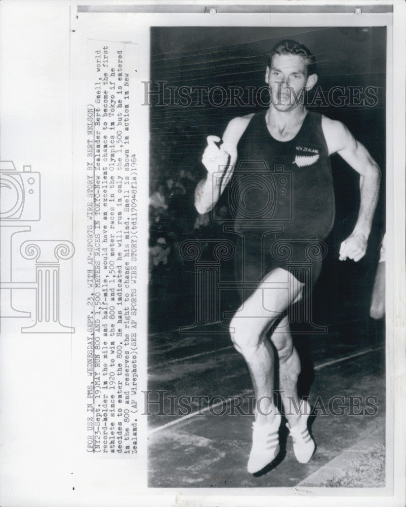 1964 Press Photo Burt Snell To Run In Olympics - Historic Images