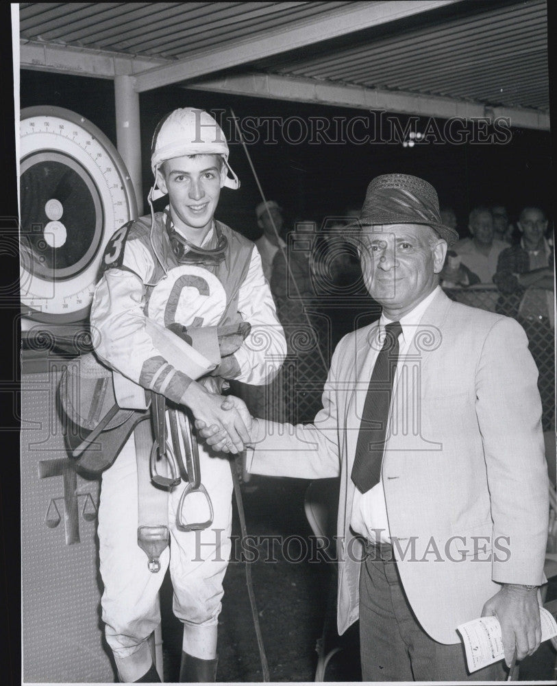 1965 Press Photo Jockey leigh Curtiss and Mark Harris - Historic Images