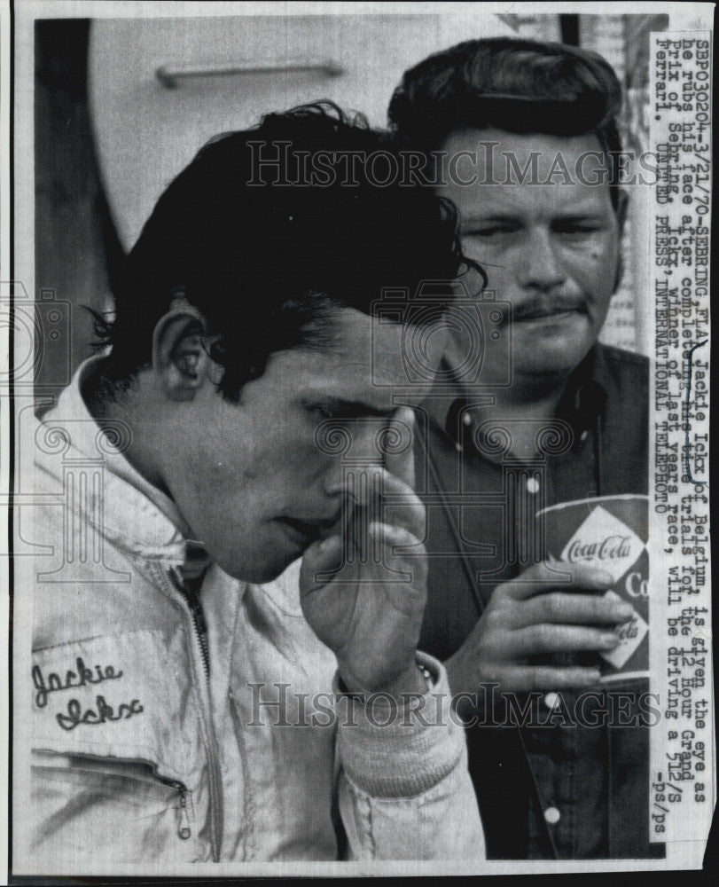 1970 Press Photo Jackie Ickx at 12 Grand Prix of Sebring - Historic Images