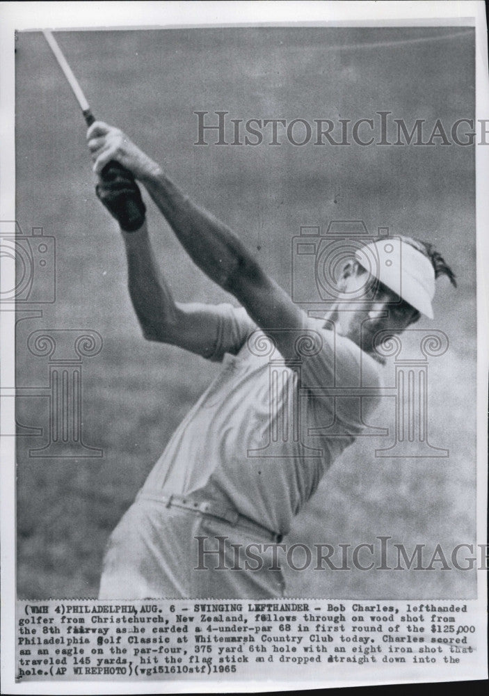 1965 Press Photo Bob charles at The Philadelphia Golf Classic - Historic Images