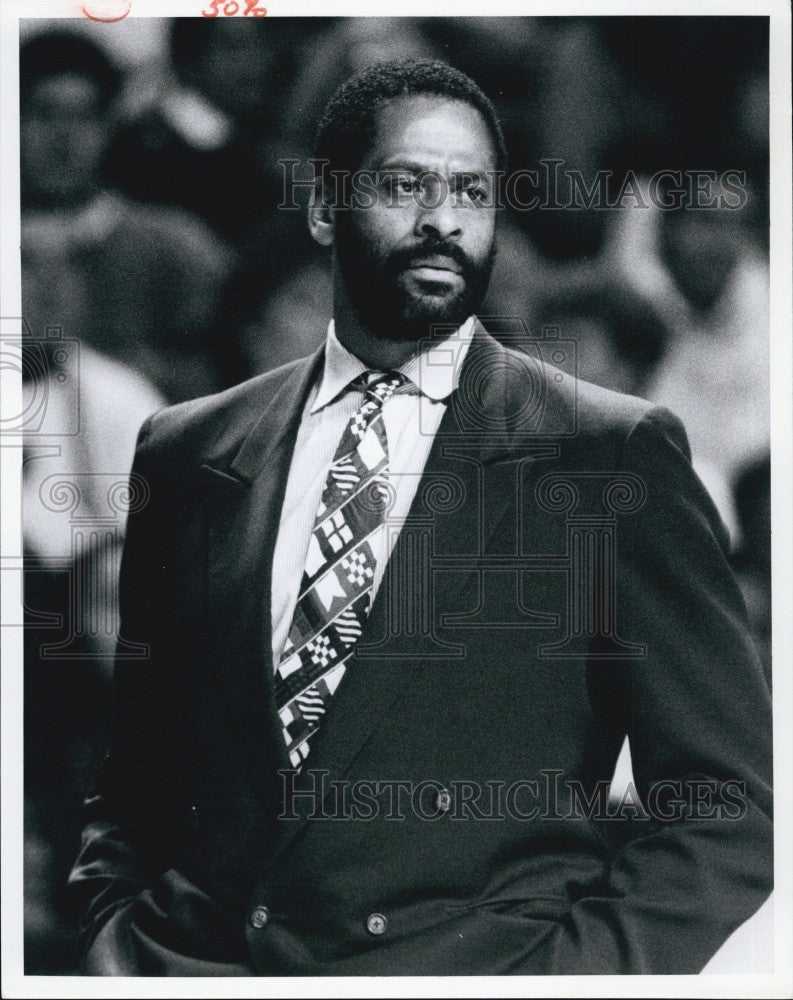 Press Photo Don Chaney Houston Rockets Head Coach - Historic Images