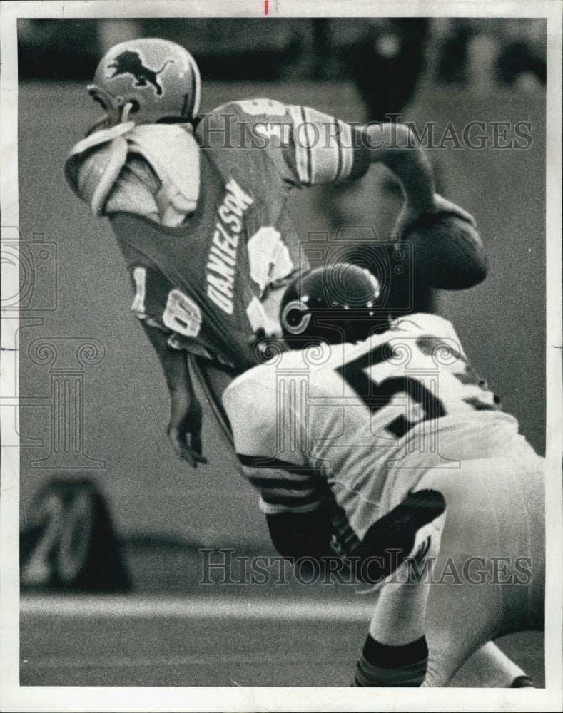 Chicago Bears Tommy Hart & Detroit QB Gary Donellson 1978 Vintage Press  Photo Print - Historic Images