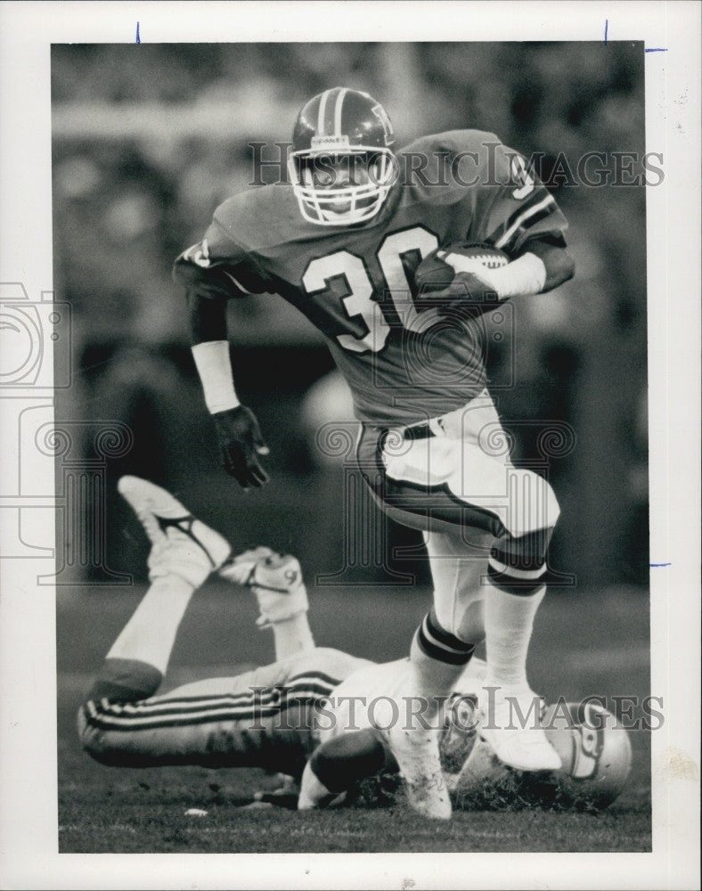 1991 Press Photo Denver Broncos Steve Sewell - Historic Images