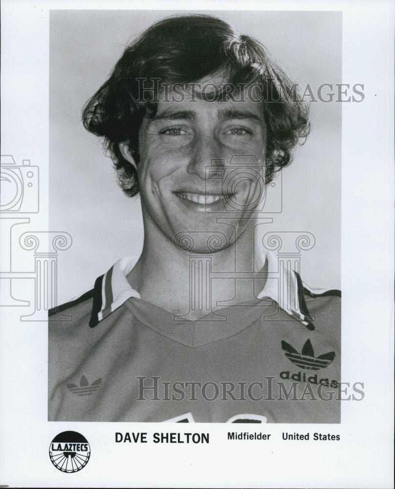 Press Photo Dave Shelton Soccer LA Aztecs Midfielder - Historic Images