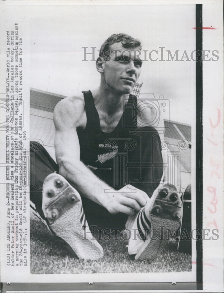 1965 Press Photo Peter Snell, Record Holder of Mile Race - Historic Images