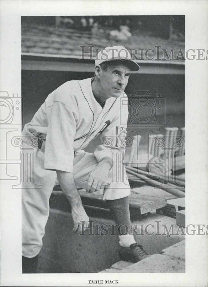 Press Photo Earle Mack, Manager of the Philadelphia Athletics - Historic Images